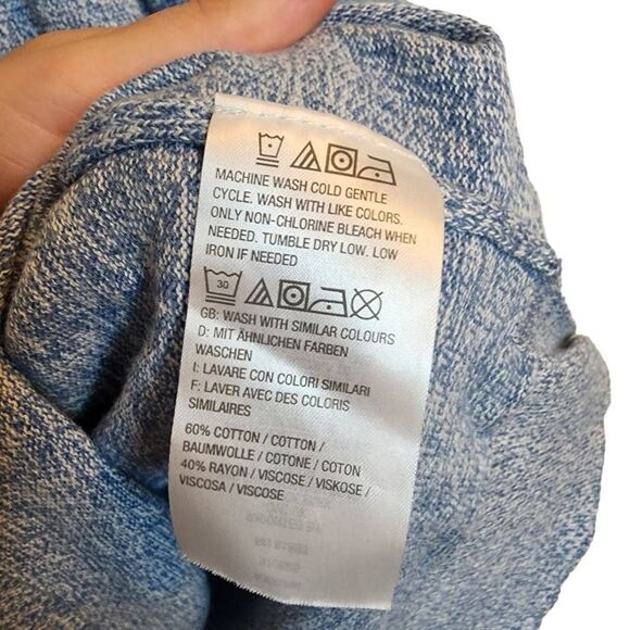 H By Halston Large Marled Unique Batwing Open Concept Sweater - Picture 6 of 8